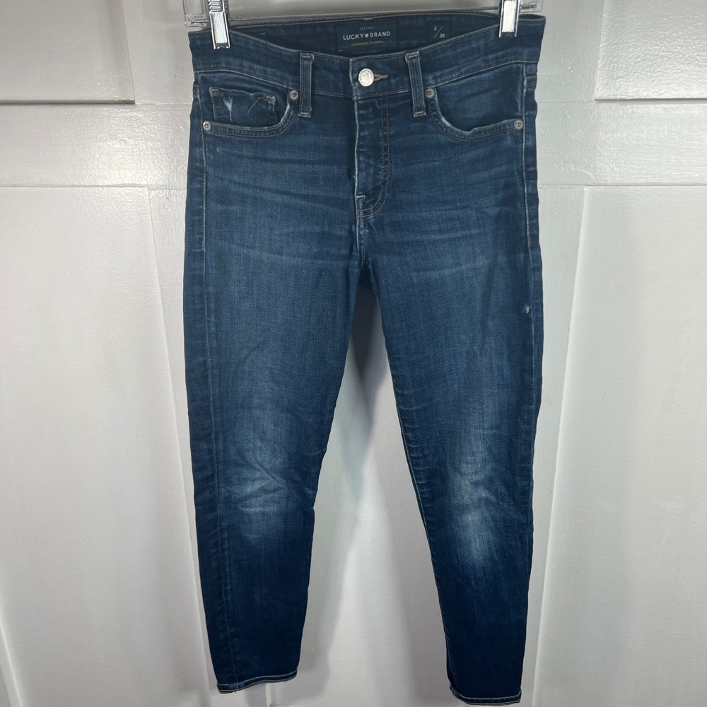Lucky Brand Ava Crop Jeans 2/26 Lake St Clair Dark Wash Skinny 7W14452